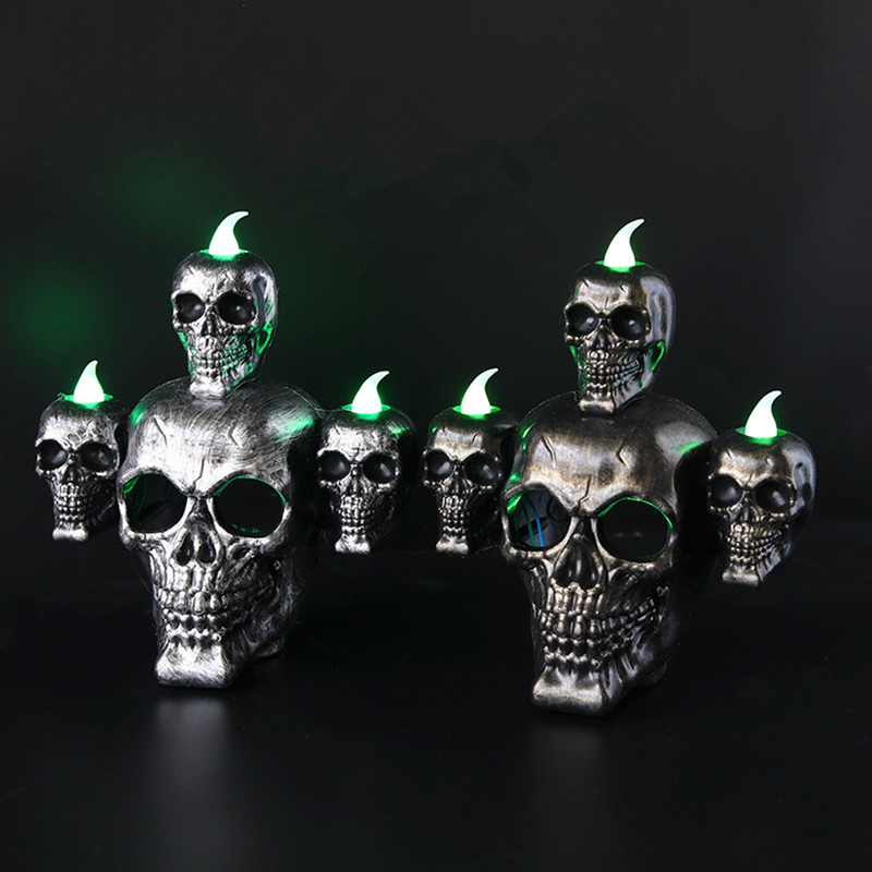 Autres fournitures de fête d'événement 2023 Creative Halloween LED Candle Light Skull Ghost Ghost Horror accessoires Halloween Party Home Desktop Decoration Supplies 220829