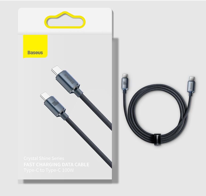 Baseus 100W USBC to MacBook 노트북 태블릿 용 C 케이블 5A Samsung Xiaomi USBA 용 빠른 충전 충전기 케이블