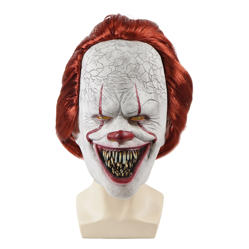 Altri articoli feste eventi Halloween Film Maschera da clown Horror Scuro feste Latex Adulti Costume cosplay Prop Copricapo Masquerade Rave Festival 220829