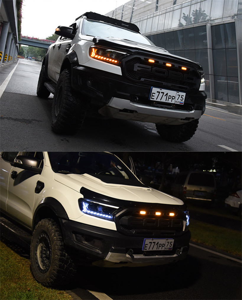 Phares automobiles LED accessoires pour Ford ranger 20 16-20 20 feux de route clignotants Angel Eye feux de conduite