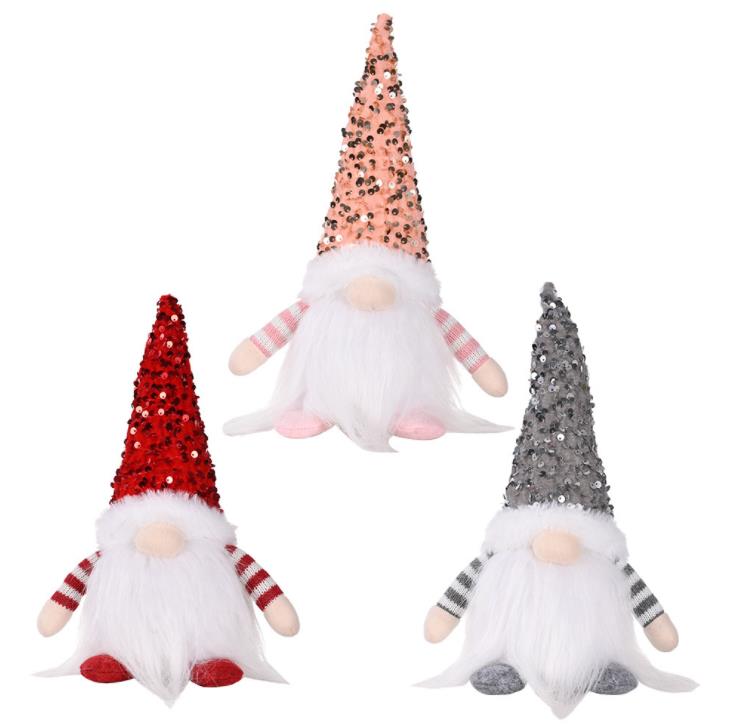 Christmas Gnome Plush Glowing Toys Home Xmas Decoration New Year Bling Toy Christma Gifts Kids Santa Claus Snowman Ornament SN4830