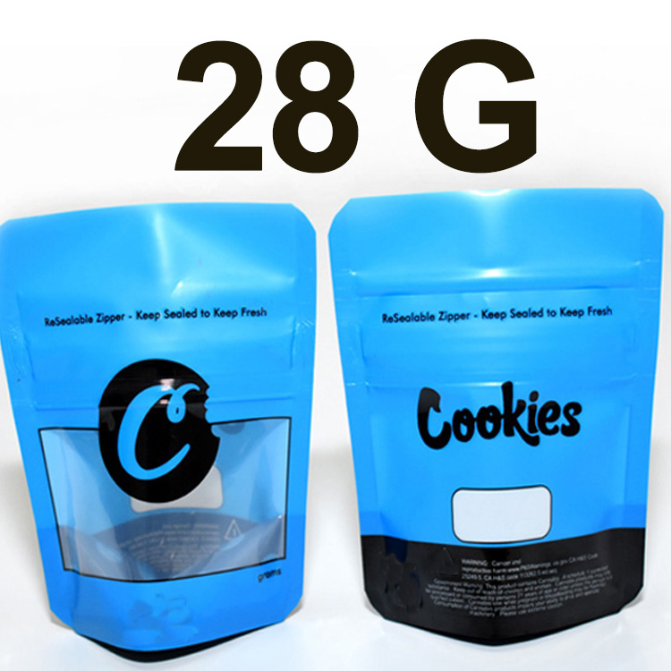 3.5G Red Blue Cook Mylar påsar Lukt Proof Sxtäck PACKAG PLAX TOM PAG Candy Dry Herb Flower Edible Packaging