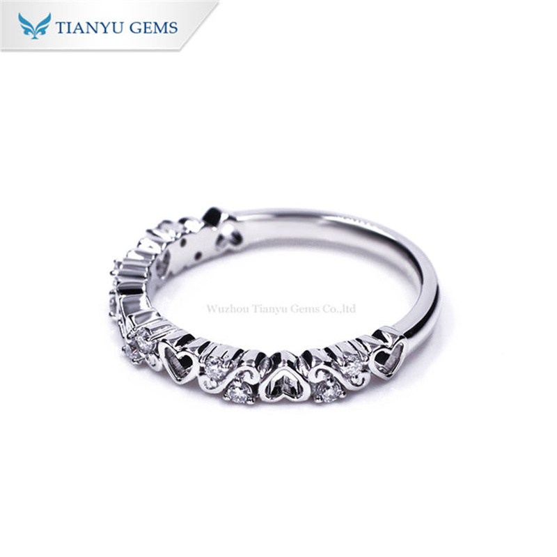 Anéis de casamento Tianyu Gems Diamonds Engagement Real Gold Heart Shape Gemstone Jewelry Anniversary Gift Band 220826