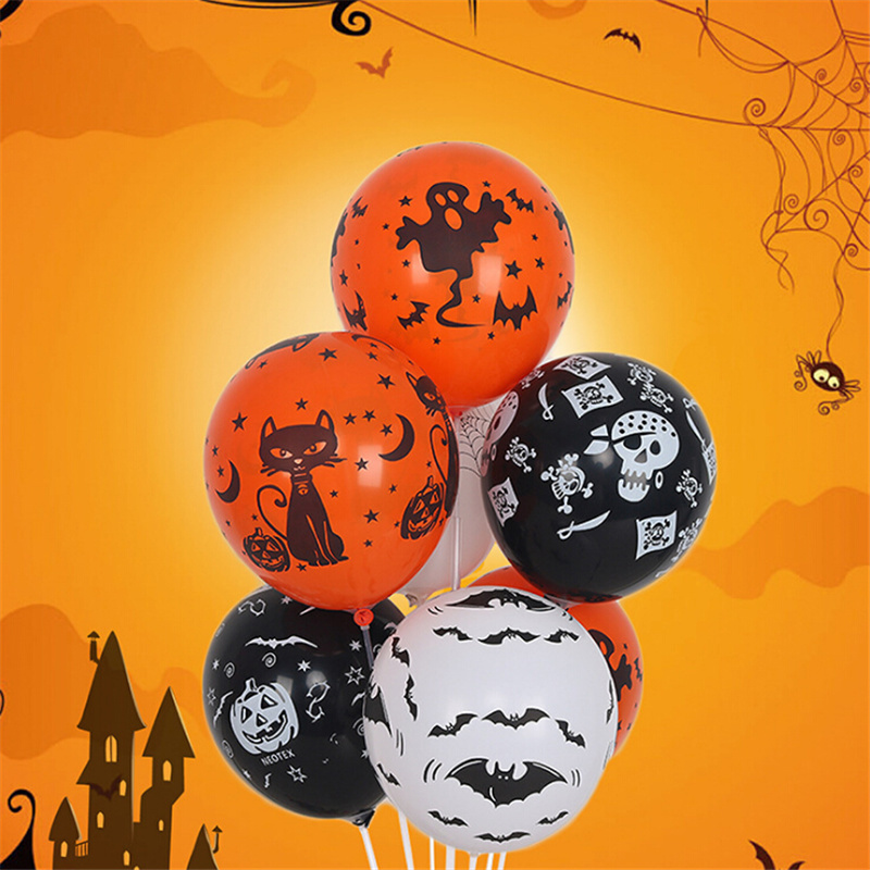 Sonstiges Event-Partyzubehör 10 Stück Halloween-Weihnachtsballons Latexballon Kürbisskelett Halloween-Partydekoration Festivalballons Spielzeug Partydekoration 22082