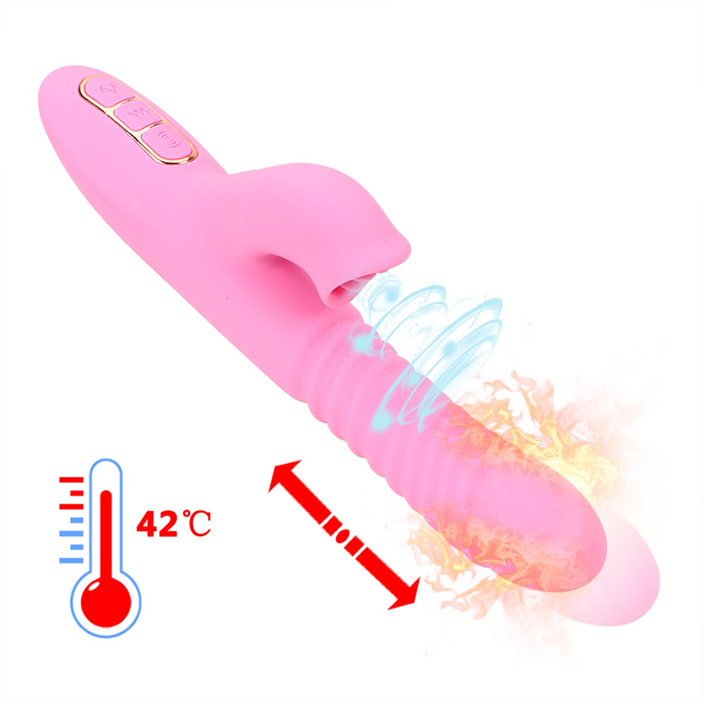 Produkty kosmetyczne Licking Seksowne zabawki dla kobiet stymulator łechtaczki g punktowe ogrzewanie teleskopowe obrotowy dildovibrator 7 prędkość