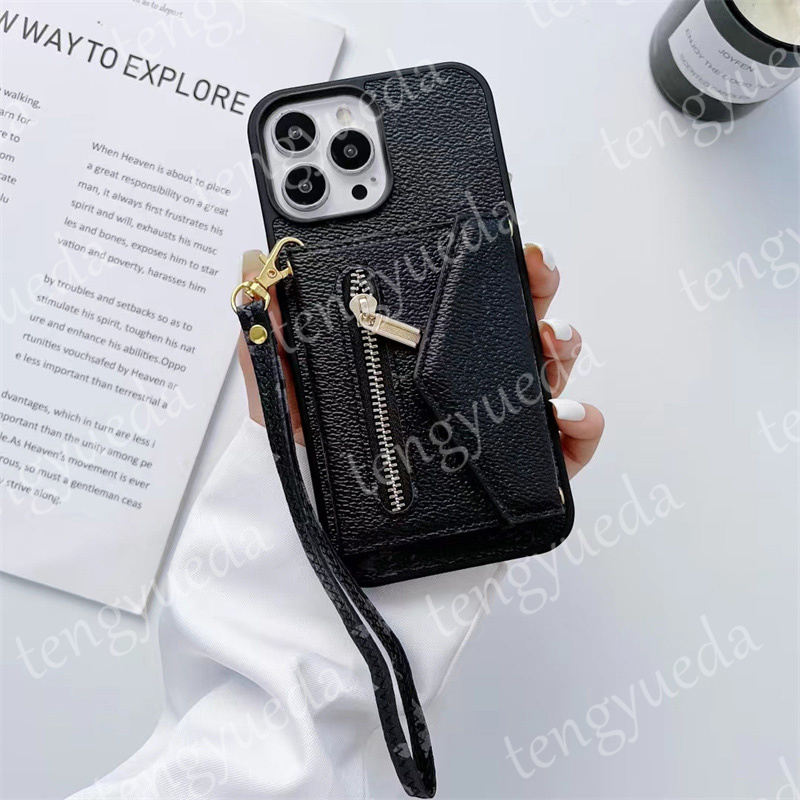 Fashion Designer Wallet Phone Cases for iphone 15 15pro 14 14pro 13 13pro 12 12pro 11 pro max XS XR Xsmax 7 8plus Leather Card Holder Luxury Cellphone Cover