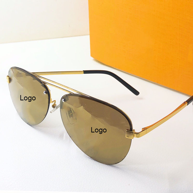 Clockwise sunglasses metal elements colored gradient mirror Designer glasse Z1020 men women Rimless shape Double bridge suitable F2608
