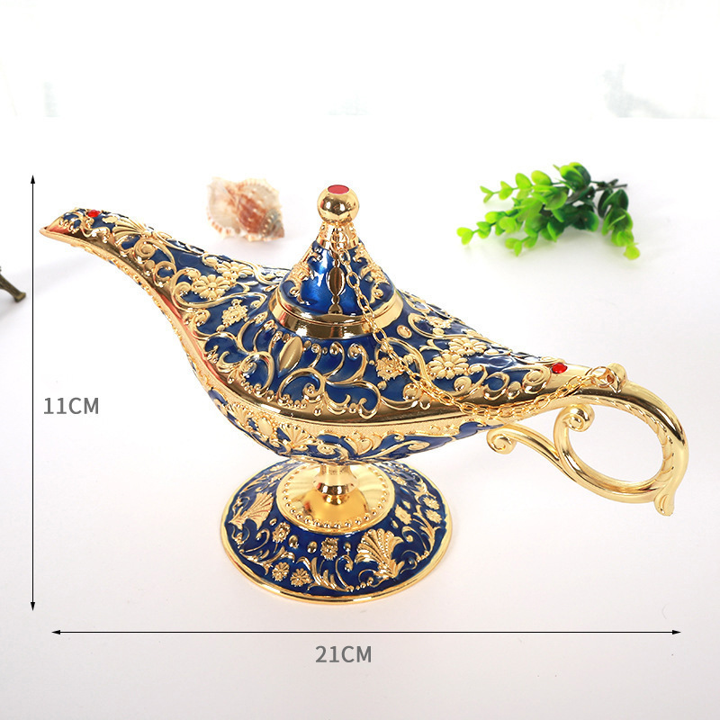 Objets décoratifs Figurines Aladdin Lampe magique Ornement Grand ing Décorations pour la maison en métal Cadeau Décoration pour enfants 220830
