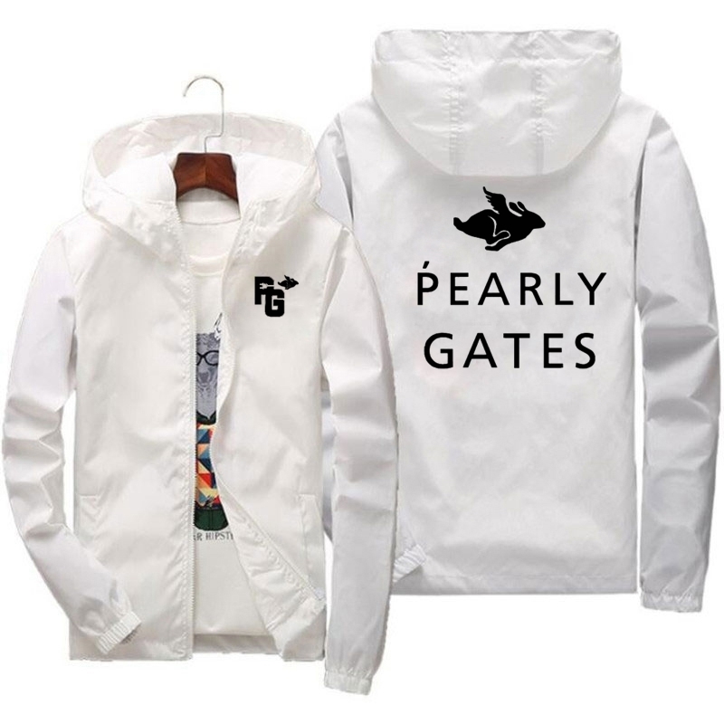 Mens Jaquetas Pearly Gates Imprimir Homens Primavera e Outono Design Casaco Casual Outdoor Baseball Tops Homem Slim Fit Sports Zipper Jaqueta Coreana 220830