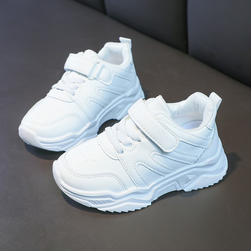 First Walkers Autumn Kids White Sneakers Leisure Platform Light Soft Fashion Boys Girls Sport Shoes Size 26-37 All-match Children Trainers 220830
