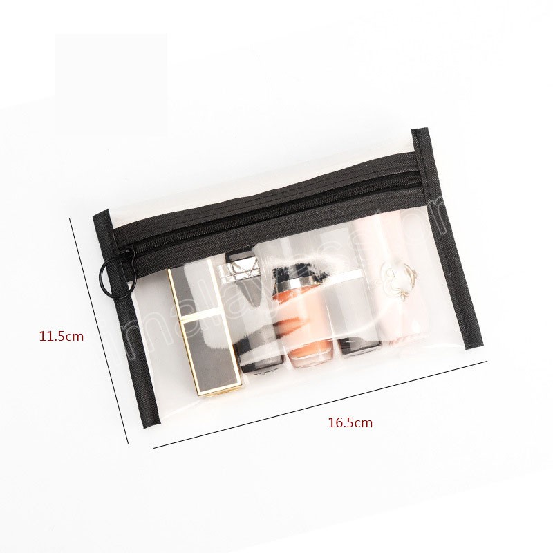 Прозрачная косметическая сумка для женщин Чистая застежка -застежка для макияжа на молнии