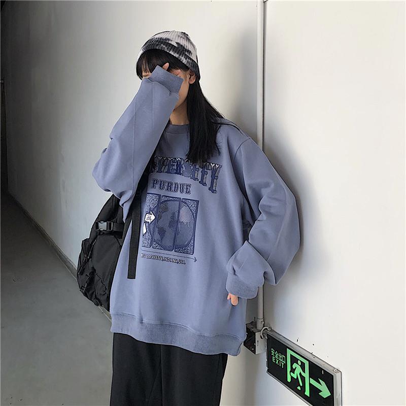 Sweats à capuche pour femmes Sweatshirts Printemps Automne Oneck Pull Femmes Coréennes Vêtements amples Sweat-shirt surdimensionné Vintage surdimensionné Harajuku à capuche 220830