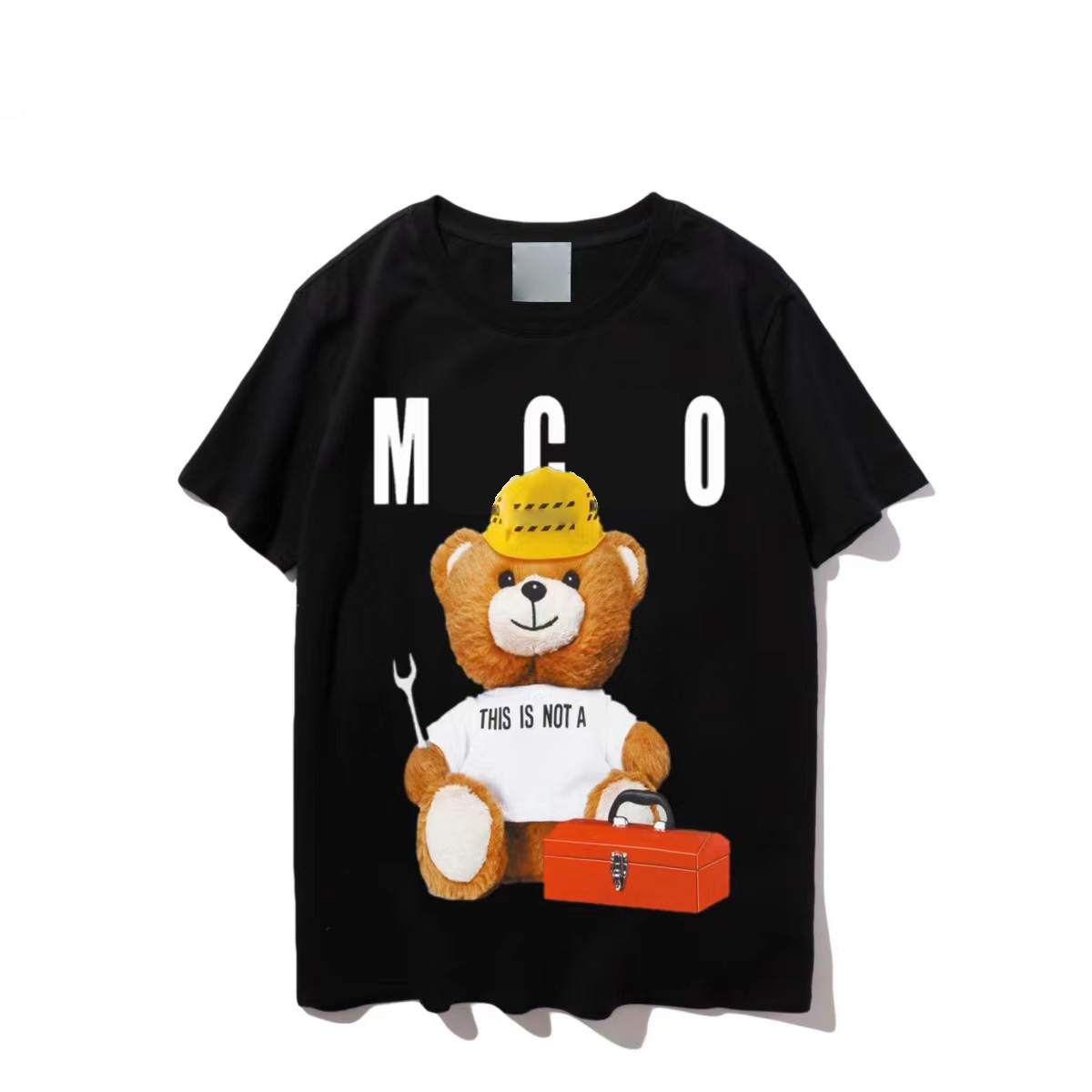 Camisetas masculinas casuais fashion para casais com estampa de urso manga curta marca de luxo M-5XL