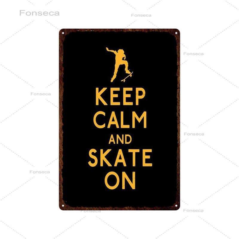 Peinture en métal Crazy Cool Skateboarding Slogan Affiche en métal Vintage Tin Sign Board Rétro Fer Peinture Murale Sports Training Ground Home Decora T220829