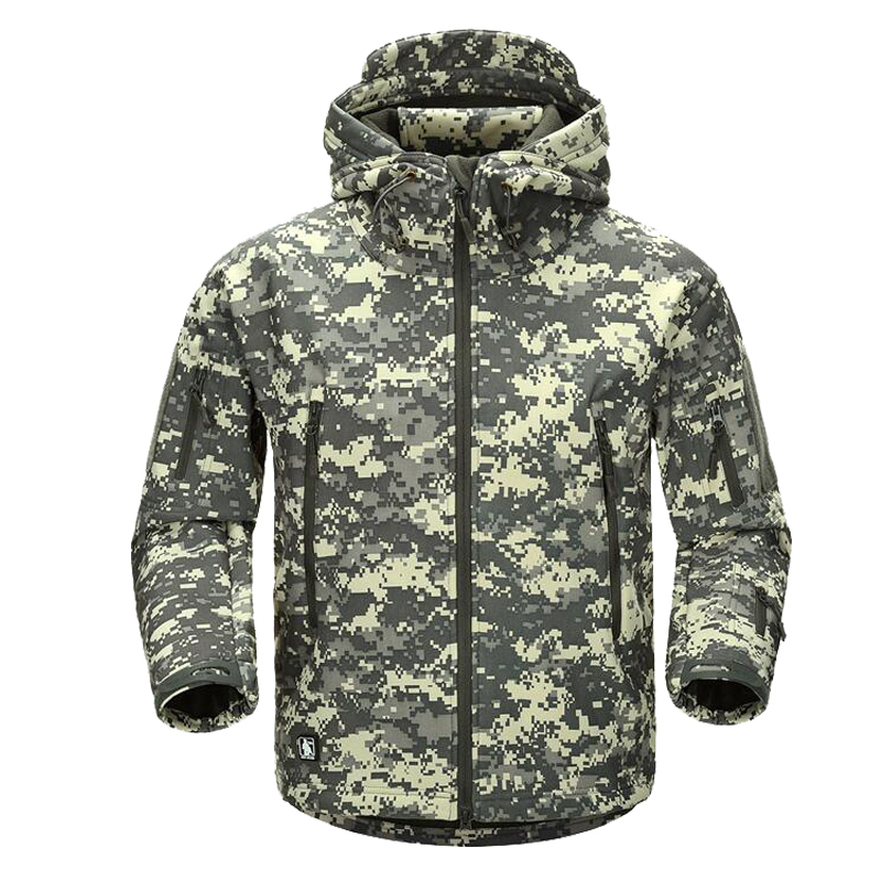 Herren Jacken Herren Winter Militär Tarnung Fleece Jacke Armee Taktische Jacke Mantel Multicam Männliche Tarnung Wasserdichte Windjacken 220830