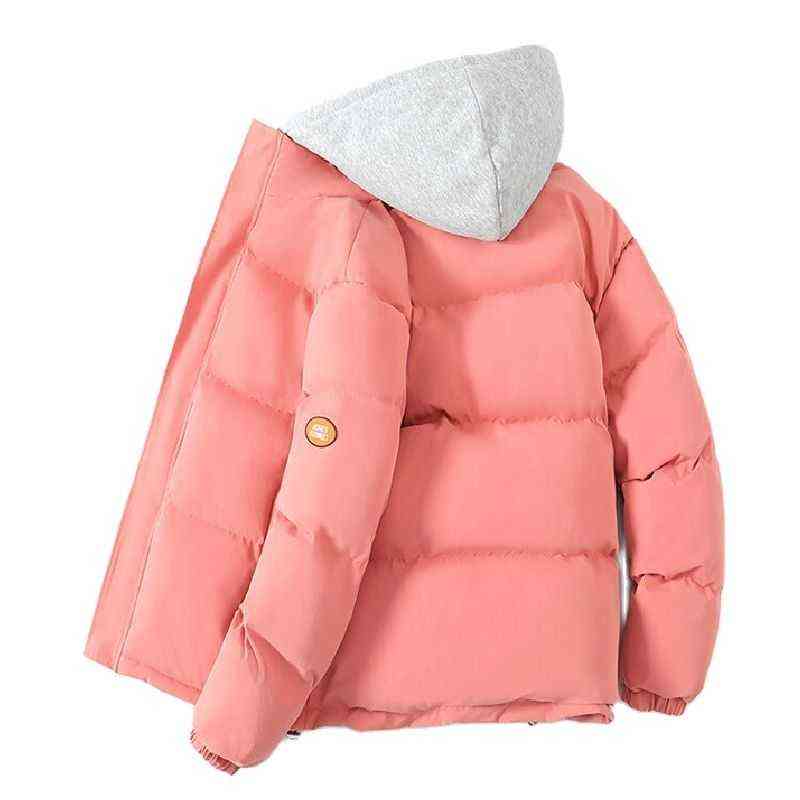 Men's Jackets Men Winter Harajuku Thick Hooded Parka Casual Solid Oversize Fluffy Women Fashion Streetwear Warm Man L220830