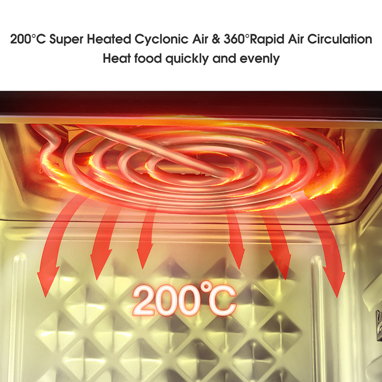 Friteuse à Air multifonctionnelle de grande capacité, four de cuisson intelligent sans huile, four électrique, friteuse à Air pour poulet