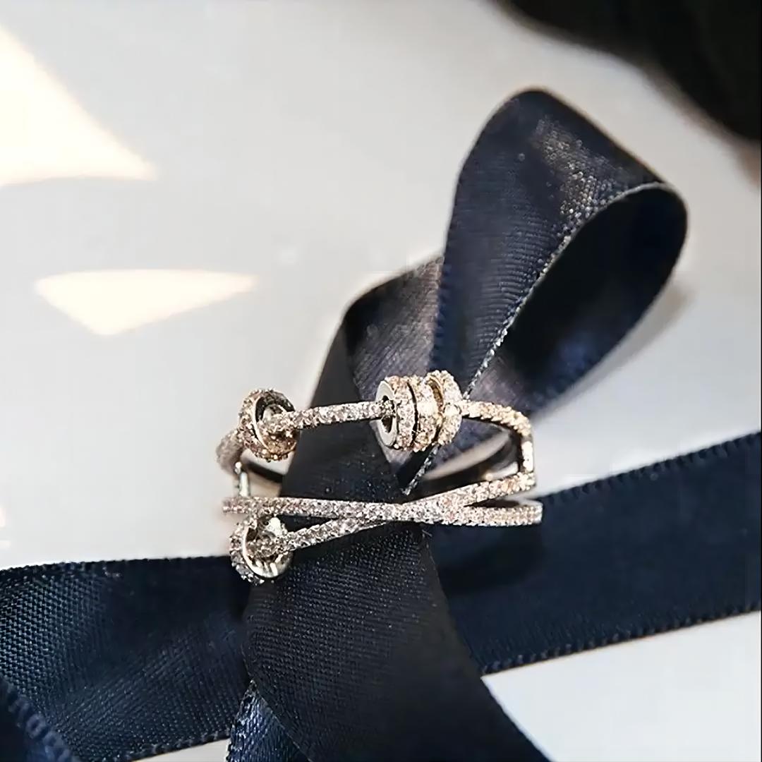 Дизайнерские кольца Женские кольца с бриллиантами Мода Личность популярные в Интернете вращающиеся кольца знаменитостей высшего качества хорошие красивые красивые gif1523700