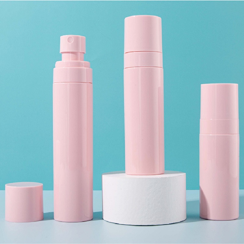 Empty Pink Plastic Makeup Setting Spray Bottles 60ml 80ml 100ml Travel Fine Mist Dispenser Containers for Sunscreen Face Skin Care Serum Perfume