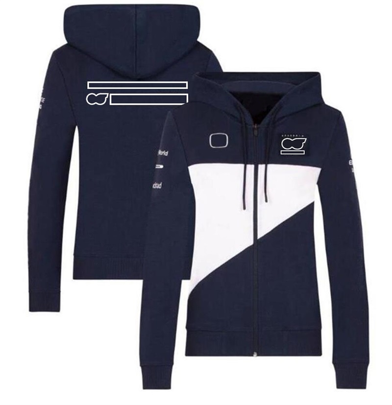 Vestuário F1 Hoodie Fórmula 1 Equipe Moletom com capuz Fãs de corrida Oversized Zip Up Hoodie Primavera Outono Masculino Casual Esporte Jaqueta à prova de vento