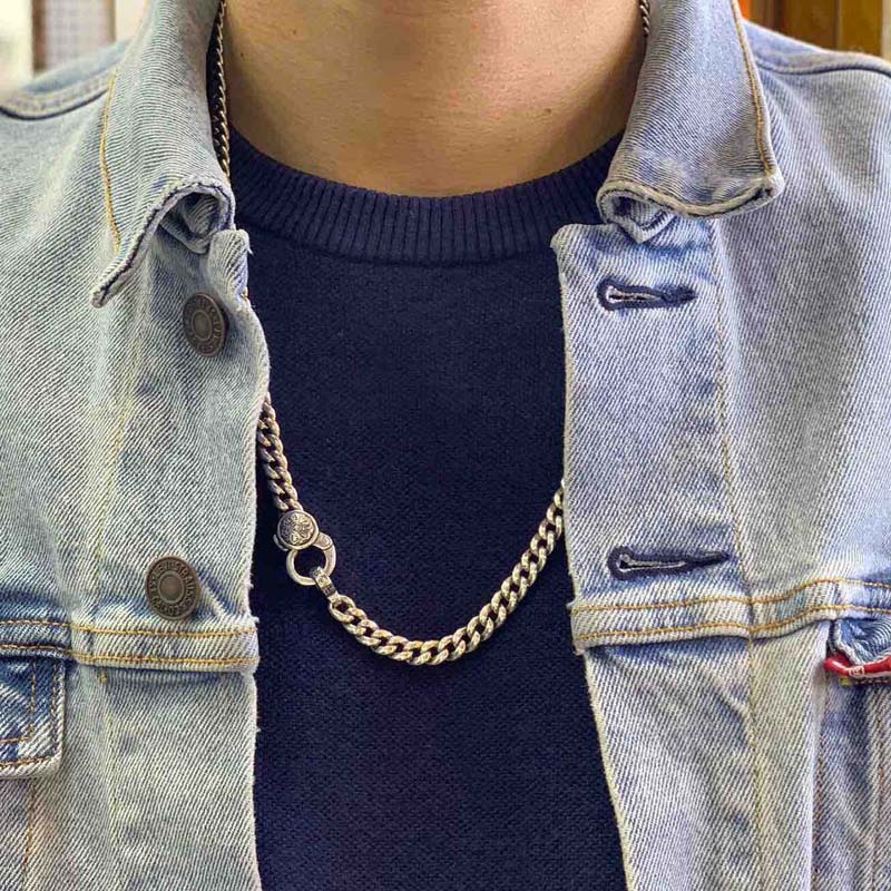 S925スターリングシルバーチェーンパーソナリティThaisilver Hip Hop Cuban Link Chain Men Men Collar Necklace Boys Choker Chains OMM9722217