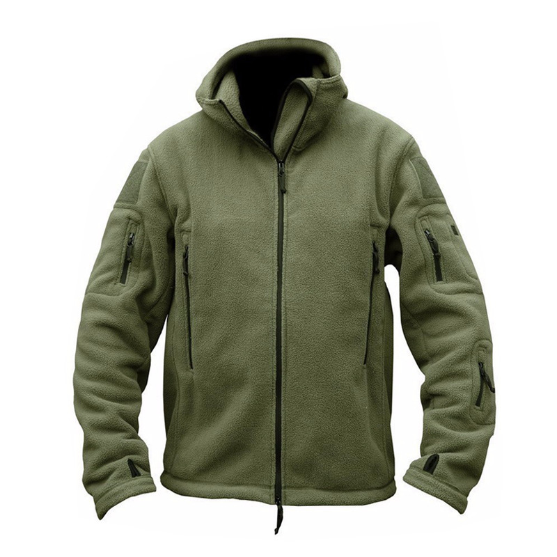 Giacche da uomo Inverno Airsoft Giacca militare da uomo in pile Tattico Esercito Verde Giacca termica Giacca con cappuccio Cappotto Autunno Capispalla Abbigliamento uomo 220830