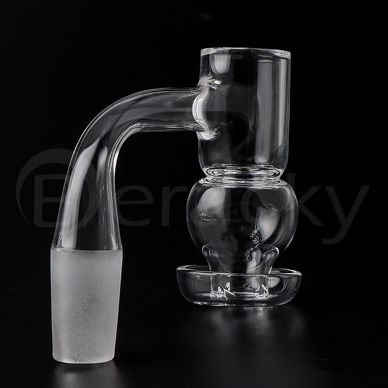 DHL Entièrement Soudé Fumer Quartz Banger 20mmOD Ongles À Bords Biseautés Avec 22mmOD Verre Terp Slurper Set Pour Verre Pipes Bongs Dab Rigs