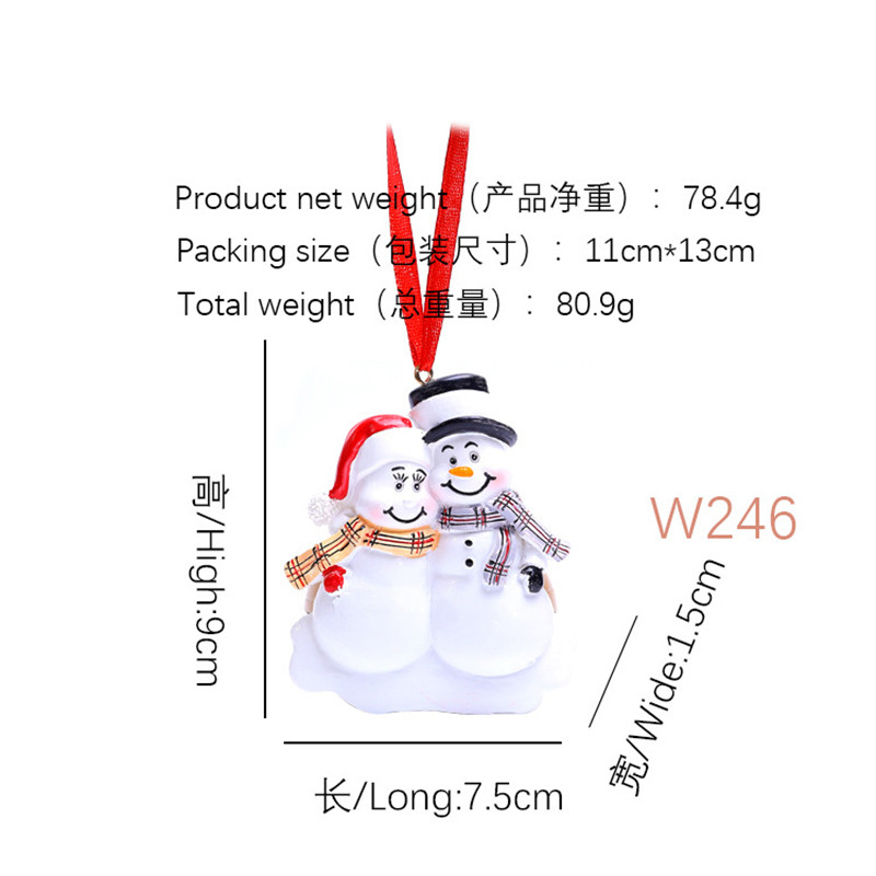 2022 DIY Christmas Decorations Ornaments Writable Santa Claus Pendant Resin Home Party Outside Gifts For Family Friends By Air A12