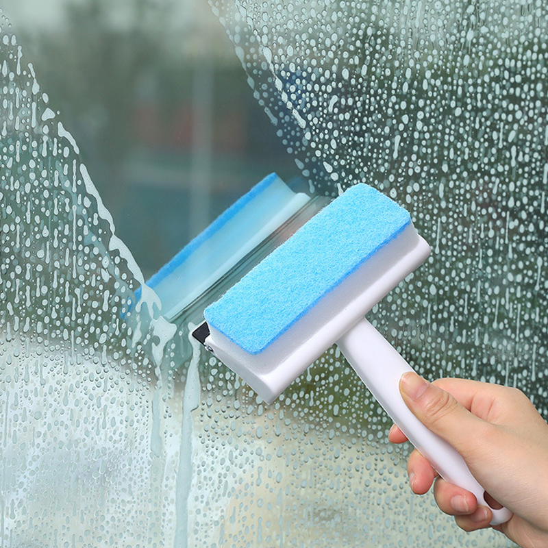 Magnetic Window Cleaners Scraper dual-purpose glass cleaning brush household bathroom tile mirror wiper can be hung with handle windows cleaning brushs