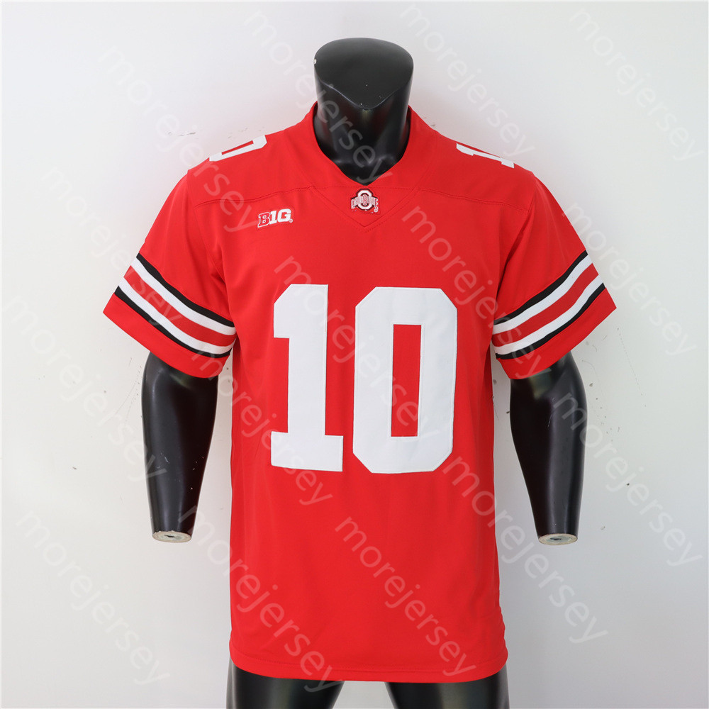 NCAA College Ohio State Buckeyes Football Jersey Joe Burrow Red White Size S-3XL All Stitched Embroidery