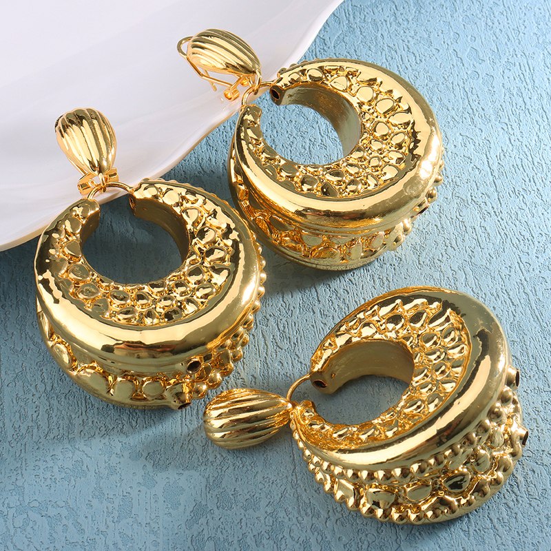 Autres ensembles de bijoux couleur or rose pour les femmes mariée luxe collier boucles d'oreilles ensemble indien mariage africain ornement cadeaux de noël 220831