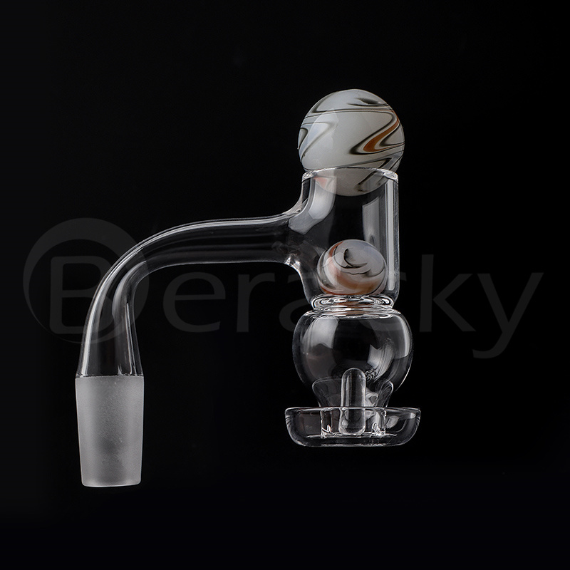 DHL Entièrement Soudé Fumer Quartz Banger 20mmOD Ongles À Bords Biseautés Avec 22mmOD Verre Terp Slurper Set Pour Verre Pipes Bongs Dab Rigs