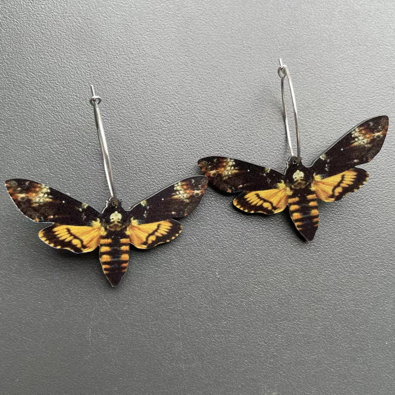 Boucles d'oreilles papillon colorées en acrylique style bohémien pour femmes, accessoires de bijoux à la mode pour jeunes filles, cadeau