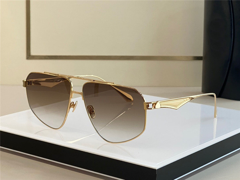 Top hommes design K lunettes de soleil à monture pilote en or LE CHEIF galvanoplastie exquise simple style généreux lunettes de protection UV 400 haut de gamme