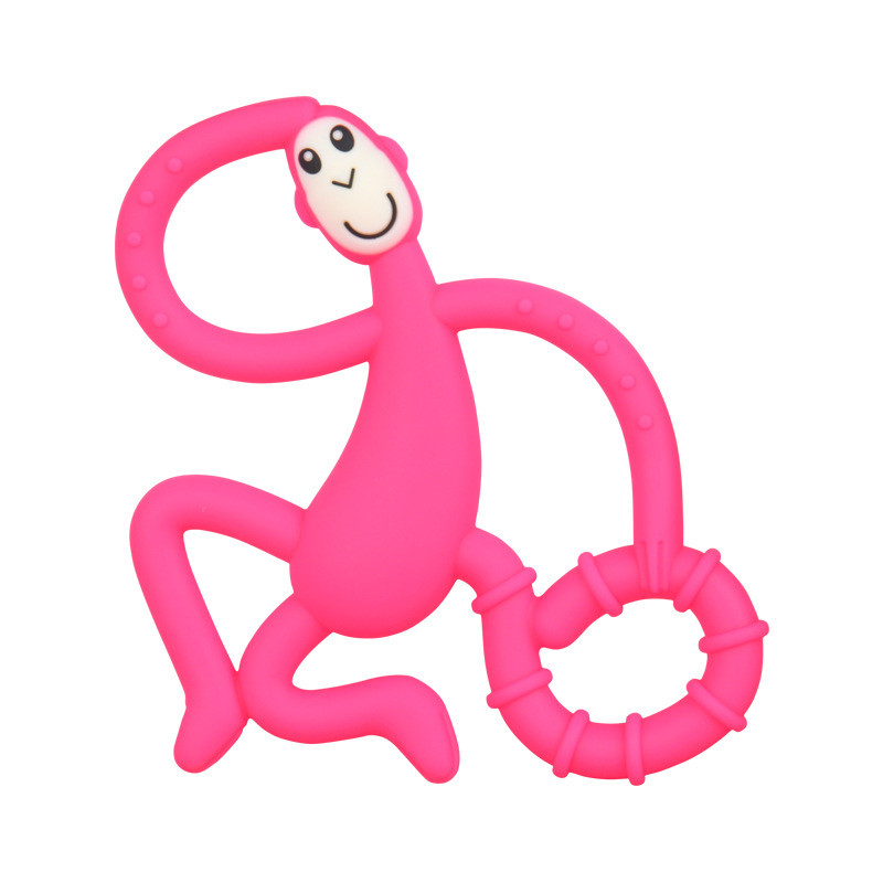 Massaggiagengive bambini in silicone Cartoon Monkey Toddler Denti molari Strumento alleviare il dolore Collana Dentizione Perline Regalo baby shower