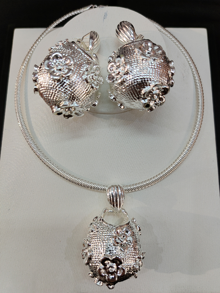 Andra smyckesuppsättningar Trend set för kvinnor Dubai Gold Plated Halsbandörhängen Pendant Geometric Wedding Copper 220831
