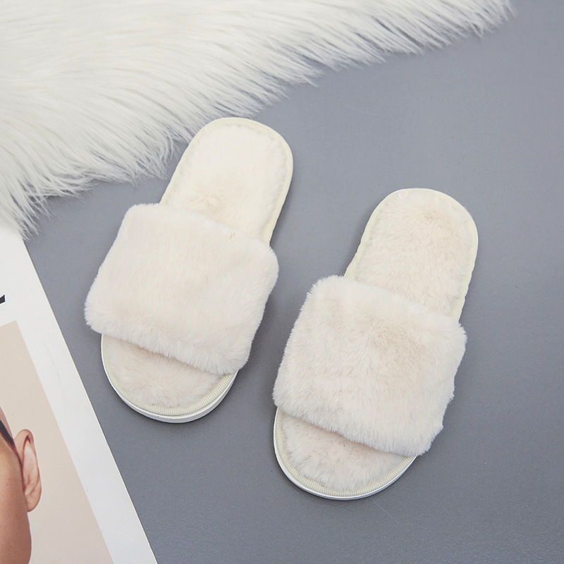 Slipper Kids Slippers Faux Fur Child Girls Plush Slippers Home Sapatos Indoor Crian￧as Flato Cute Baby Baby para meninos 220830