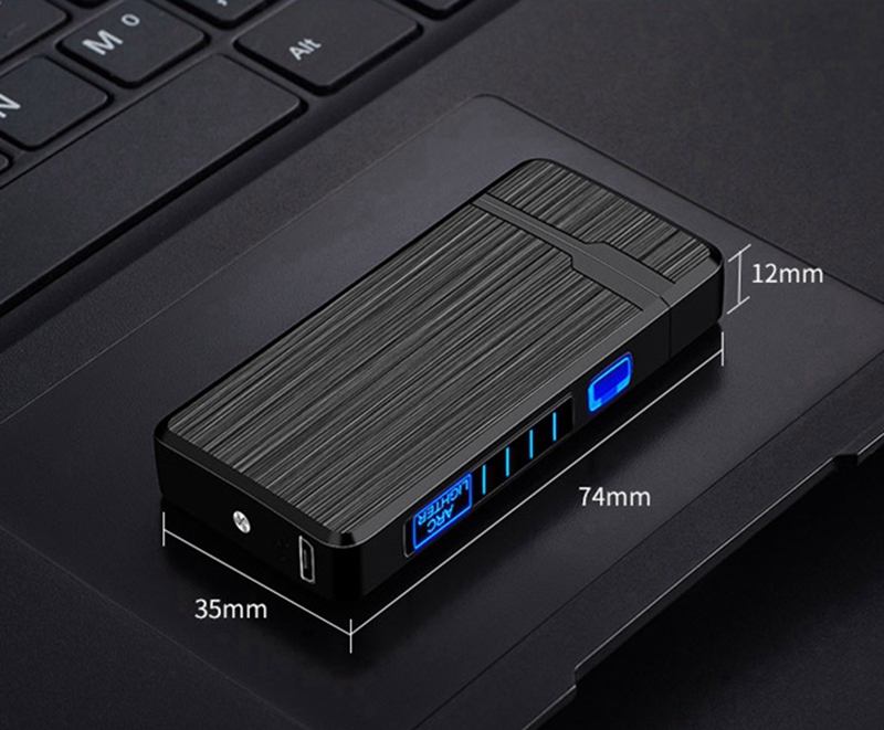 다채로운 Windproof USB 순환 충전 아크 라이터 휴대용 혁신적인 디자인 허브 담배 담배 흡연 홀더 DHL 무료에 대 한 LED 조명 스위치