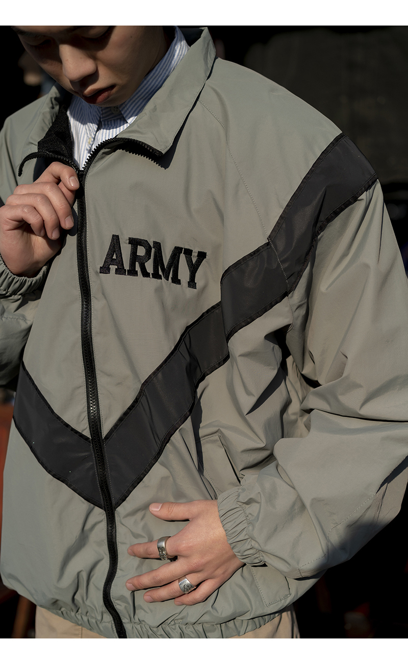 Men's Jackets US Army Reflective Windbreaker Training Sports Jacket Water Resistant PT Jacket Msn 220831