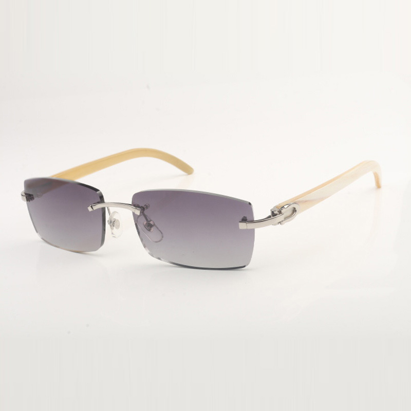 Schlichte weiße Buffs-Sonnenbrille 3524012 mit 56-mm-Gläsern für Männer und Frauen274c