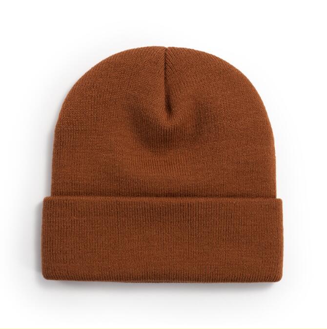 Beanie voor vrouwen mannen Solid Color Hat Winter Herfst Acryl Warm gebreide muts Duidelijke geverfde hoeden