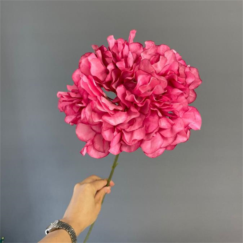 Eén faux bloem single stengel olieverfschilderij hortensia's simulatie oversized hortensia's voor bruiloft centerpieces