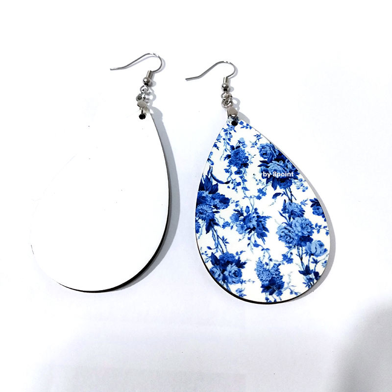 Différentes boucles d'oreilles SZ Drop Drings Sublimation PENDANTS OEURS CUSTUSSE SUblimation en bois Blanche d'oreille BIELLISS DE DIY Z116621946