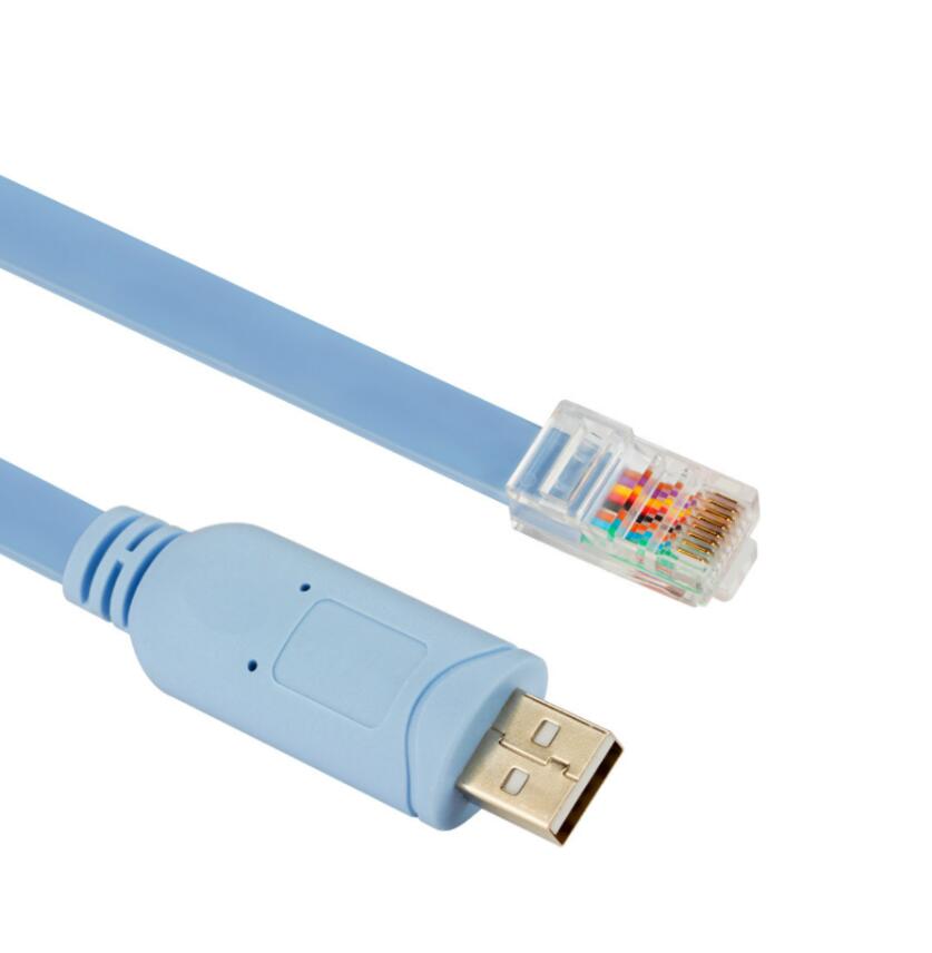 Ordinateur Câbles Connecteurs Extension RJ45 Console Câble USB FT232R Puce RS232 Niveau Shifter 1.8 M Pour H3C Huawei Routeur Ordinateur