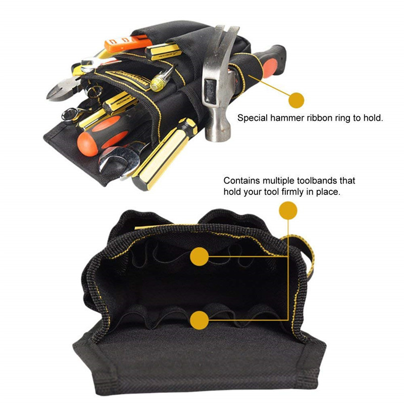 ツールバッグは、ドライバーホルダー付き電気技術者技術者のウエストポケットポーチのための600dオックスフォードベルト220831