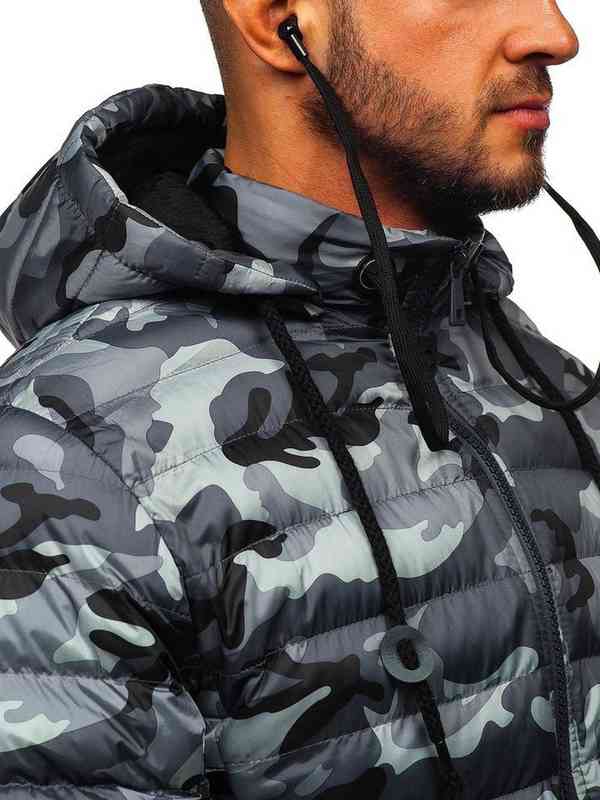 Herenjacks Zogaa modieuze mannen camouflage capuchon Zipper Warm katoenen jas L220830