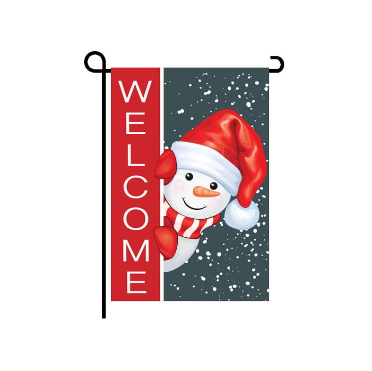 Christmas flag and blessing Postcard series Garden Flags double printing Santa Claus hanging picture without flag SN4114