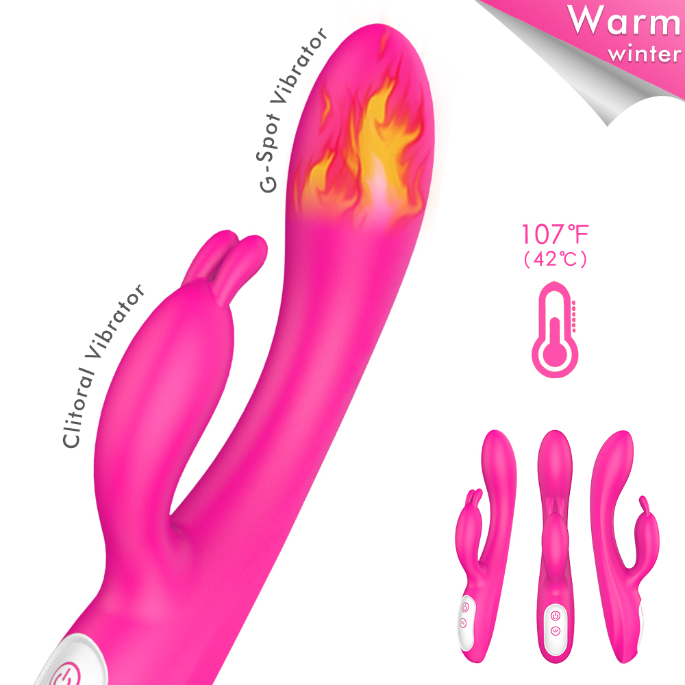 Articoli di bellezza Vibratore del dildo le donne Riscaldamento Potente stimolatore del punto G del clitoride del coniglio Prodotto coppie di giocattoli sexy adulti