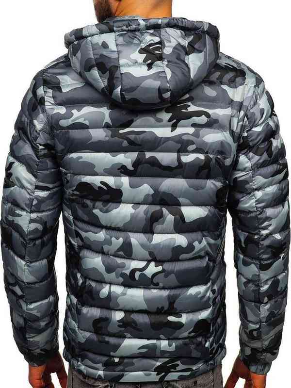 Herenjacks Zogaa modieuze mannen camouflage capuchon Zipper Warm katoenen jas L220830