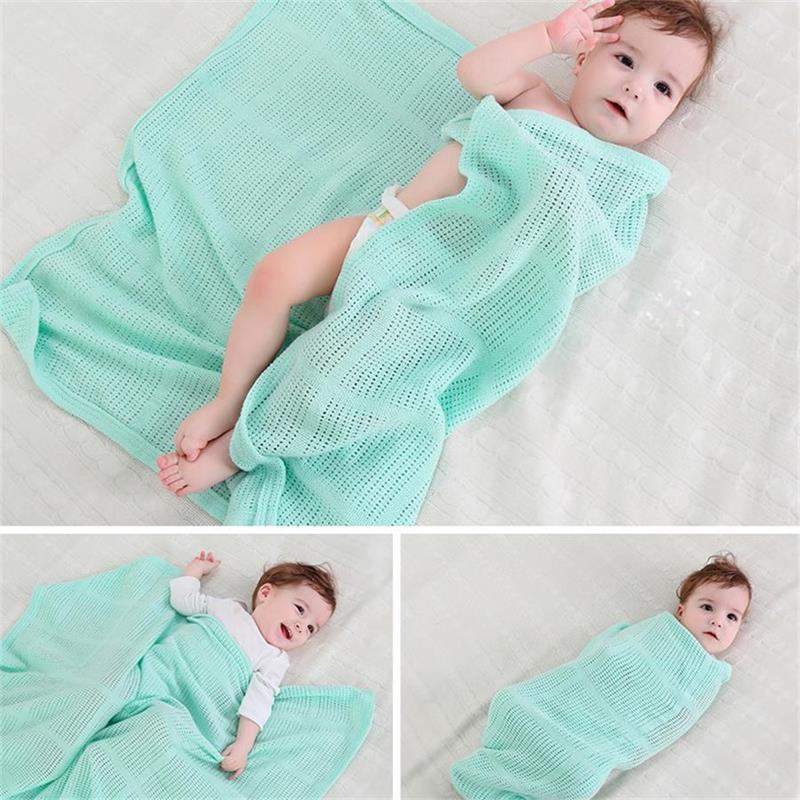 Coperte di buchi bambini neonati avvolgono coperte neonate coperte di cotone muscoloso in cotone condizionamento del sacco a pelo coperta passeggino